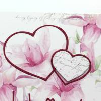 Hochzeitskarte, Glückwunschkarte zur Hochzeit, Magnolienblüten Bild 2