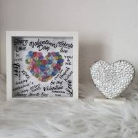 Geschenk zum Valentinstag / Personalisiertes Draht Herz/ 3D Bilderrahmen zum Valentine´s Day/ Handgemacht von Draht Elfe Bild 1