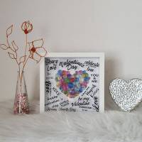 Geschenk zum Valentinstag / Personalisiertes Draht Herz/ 3D Bilderrahmen zum Valentine´s Day/ Handgemacht von Draht Elfe Bild 6