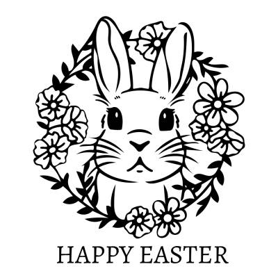 Süßer Osterhase Plotterdatei - Frühling Ostern - SVG Download Datei - Plotterdatei - Basteln - DIY - Cricut