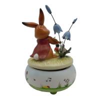 Goebel Hase mit Geige Spieluhr Höhe 18 cm Frühlingsmelodie Bild 3