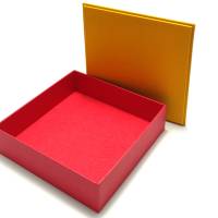 Schachtel mit Stülpdeckel - bezogen mit Naturpapier und Leinen Bild 4