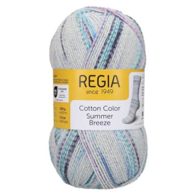 Sockenwolle Regia cotton Color Summer Breeze 100g 6 Farben Auswahl !