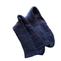 blaue Wollsocken, handgestrickt mit Farbverlauf, 40/41 unisex, Yogasocken, Bild 2