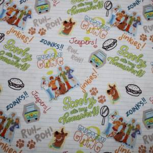 14,50 EUR/m Baumwollstoff Scooby Doo Schule auf weiß Lizenzstoff Webware 100% Baumwolle Bild 3