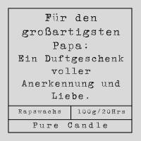 Individuelle Duftkerze, Kerze im Apothekerglas, Spruch für den Papa, Geschenk für den Vatertag Bild 4