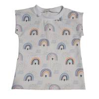 Kurzarmshirt / T-Shirt gr. 80 Regenbogen handmade Bild 1