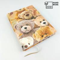 Notizbuch, Teddy Bären, DIN A5, 150 Blatt, handgefertigt Bild 1