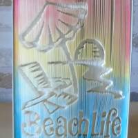 Beach Life gefaltetes Buch  Buchkunst Buchdeko Geschenk Dekoration Strand Urlaub Bild 3