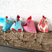 Osterhühner 4 Stück Frühlingsdeko Bild 1