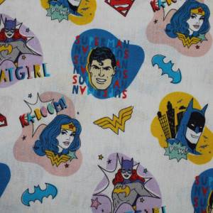 14,50 EUR/m Baumwollstoff Super Doodles Superman Batgirl auf weiß Lizenzstoff Webware 100% Baumwolle Bild 6