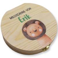 Milchzahndose personalisiert "Löwe 2"/ Milchzahnbox aus Holz Bild 3