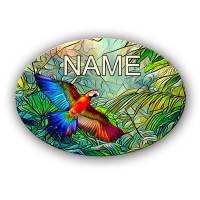 Türschild Motiv Papagei mit Name / Personalisierbar Bild 1