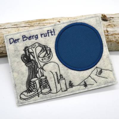 Stickdatei Mugrug Untersetzer wandern klettern Berge ab 13x18cm