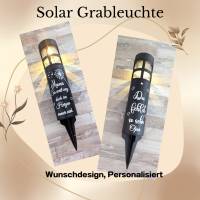 Grablicht Solar Pusteblume, Personalisiert, Wunschdesign,  Gedenklicht, Trauerlicht, Erinnerungslicht, Grab Bild 1