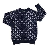 Pullover Sweater Maritim "Glücksanker" - ab Gr. 44 bis 152 - Baby Frühchen Jungen Mädchen - Stoffauswahl Bild 1