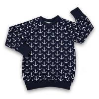 Pullover Sweater Maritim "Glücksanker" - ab Gr. 44 bis 152 - Baby Frühchen Jungen Mädchen - Stoffauswahl Bild 4