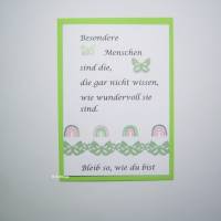 Valentins-Karte, Klappkarte mit Kuvert, "für besondere Menschen",Valentinstag,Geburtstag,Postkarte, Regenbogen Bild 2