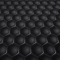 Stoff Baumwolle French Terry Sweatshirtstoff Hexagon grafisches geometrisches Muster grau schwarz Kleiderstoff Kindersto Bild 1