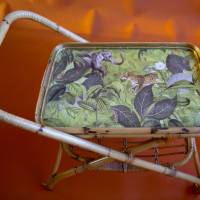 Vintage Teewagen aus Bambus neue Optik Bild 2