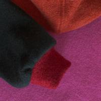 Kapuzenpullover aus 100% Kaschmir 86/92 pink dunkelgrün orange rot Upcycling Kaschmirpullover mit Kapuze für Kinder Bild 3
