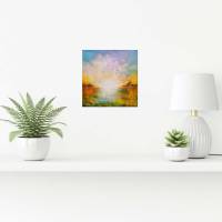 Original Acrylbild "Licht Landschaft" 20 x 20 cm Bild 4