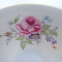 Hübsche kleine Tasse samt Untere mit Blumendekor. Bild 2