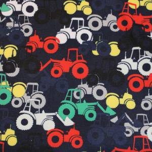 19,00 EUR/m Softshell mit Fleece Innenseite Traktor bunt auf dunkelblau Bild 7