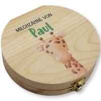 Milchzahndose personalisiert "Giraffe"/ Milchzahnbox aus Holz Bild 3