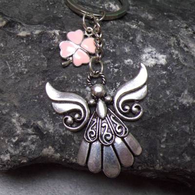 Schutzengel Engel Fee  Schlüsselanhänger versilbert 