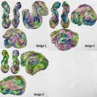 Kaleidoskop BEIGE - Handgefärbte Sockenwolle im Strang /100g Bild 1