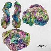 Kaleidoskop BEIGE - Handgefärbte Sockenwolle im Strang /100g Bild 3