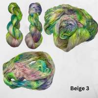Kaleidoskop BEIGE - Handgefärbte Sockenwolle im Strang /100g Bild 4