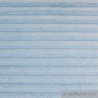 Stoff Polyester Minky Fleece hellblau Streifen Soft Fleece Mole Fleece Plüsch Bild 1