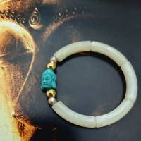 Tube Armband mit türkisem Buddha-Kopf Bild 2