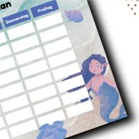 Meerjungfrauen Stundenplan aus hochwertigem Munken Premium Papier - Perfekt für schulische Organisation und Spaß! Bild 2