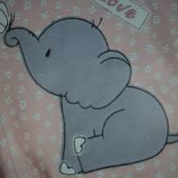 Geburtskissen-Namenskissen-personalisiertes Kissen - Waffelpique - Elefanten & Name - 25x35 cm Bild 5
