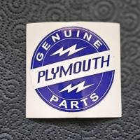 Plymouth, US-Car, Sticker, Autoaufkleber, blau/weiß Bild 1