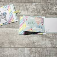 Interaktive Grußkarten / Glückwunschkarten zur Geburt, besondere Babykarte für Mädchen & Jungen, Handarbeit, Stampin‘Up! Bild 5