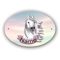 Türschild Motiv Pferd mit Name / Personalisierbar Bild 1
