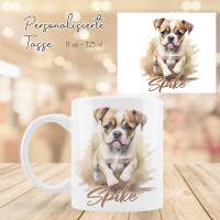 Personalisierte Tasse mit Hunderasse - Kaffeetasse mit Hund , Rasse nach Wahl , wunsch Name Bild 1