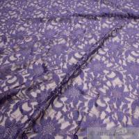 Stoff Polyamid Polyester Elastan Spitze lila Blume fließend fallend weich Bild 2