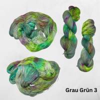 Kaleidoskop GRAU GRÜN - Handgefärbte Sockenwolle im Strang /100g Bild 4
