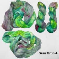 Kaleidoskop GRAU GRÜN - Handgefärbte Sockenwolle im Strang /100g Bild 5