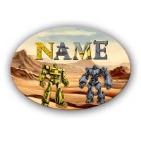 Türschild Motiv Roboter mit Name / Personalisierbar Bild 1