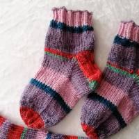 Socken für Mama und Baby, handgestrickt, Größe 40/41 und Neugeborene , Stricksocken, Wollsocken, Damen Socken Bild 9