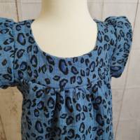 Bluse oder Kleid aus Musselin, Leo blau, Gr. 74-128 Bild 2