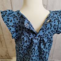 Bluse oder Kleid aus Musselin, Leo blau, Gr. 74-128 Bild 8
