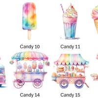 Bügelbilder Bügelmotiv Süßigkeiten Candy Süßes Eis Lolli Cupcake Torte Mädchen Baby Höhe 10cm Bild 3