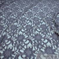 Stoff Polyamid Polyester Elastan Spitze taupe Blume fließend fallend weich Bild 1